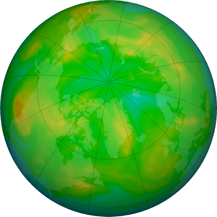 Arctic ozone map for 18 June 2023